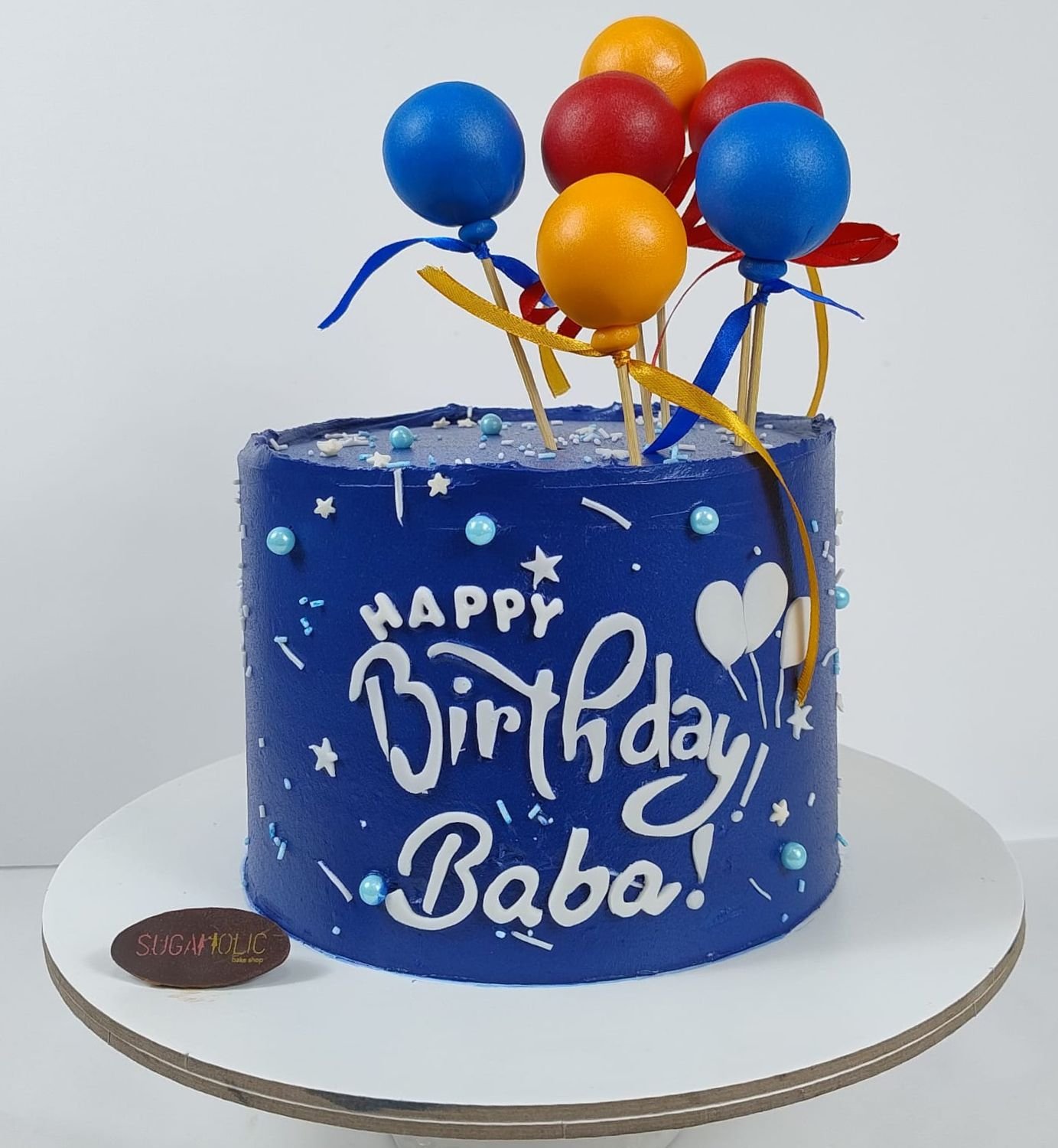 Baba's Blue Buttercream Cake