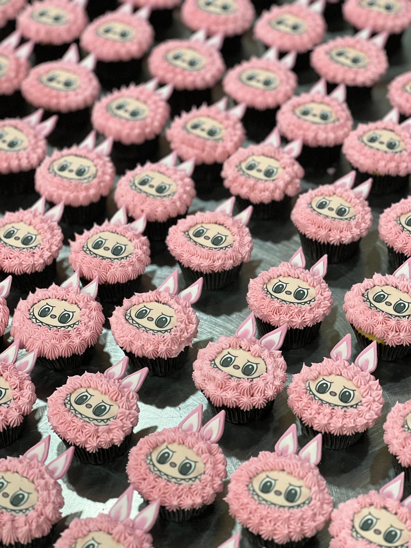 Pink Labubu Face Cupcakes ( per piece )