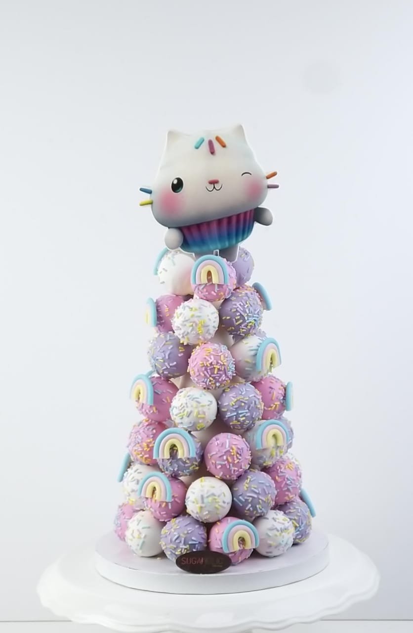 Cakey Cat Cakepop Tower 