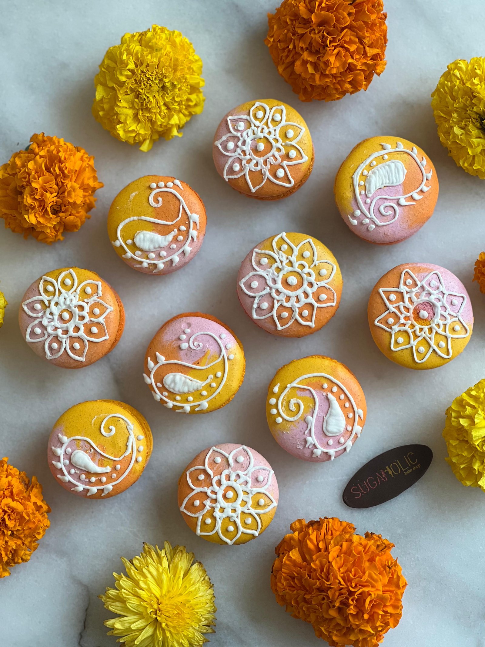 Festive Diwali Rangoli Macaroons