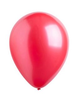 Apple Red Metallic Latex Balloons