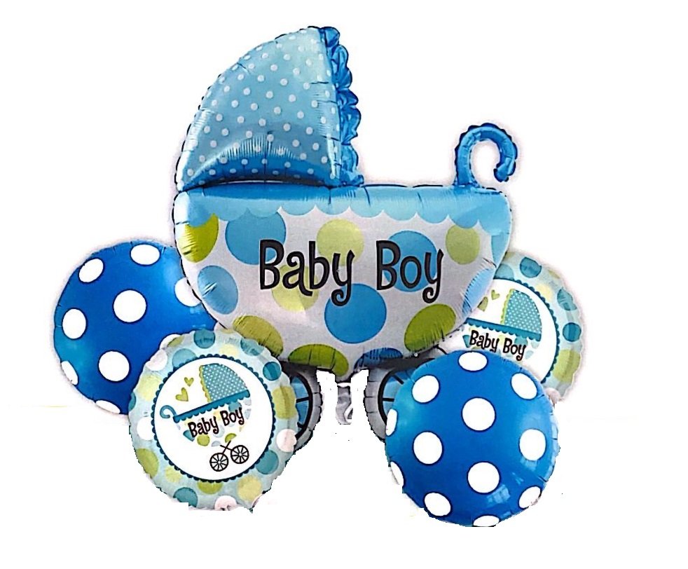 Baby Boy Pram Foil Balloons