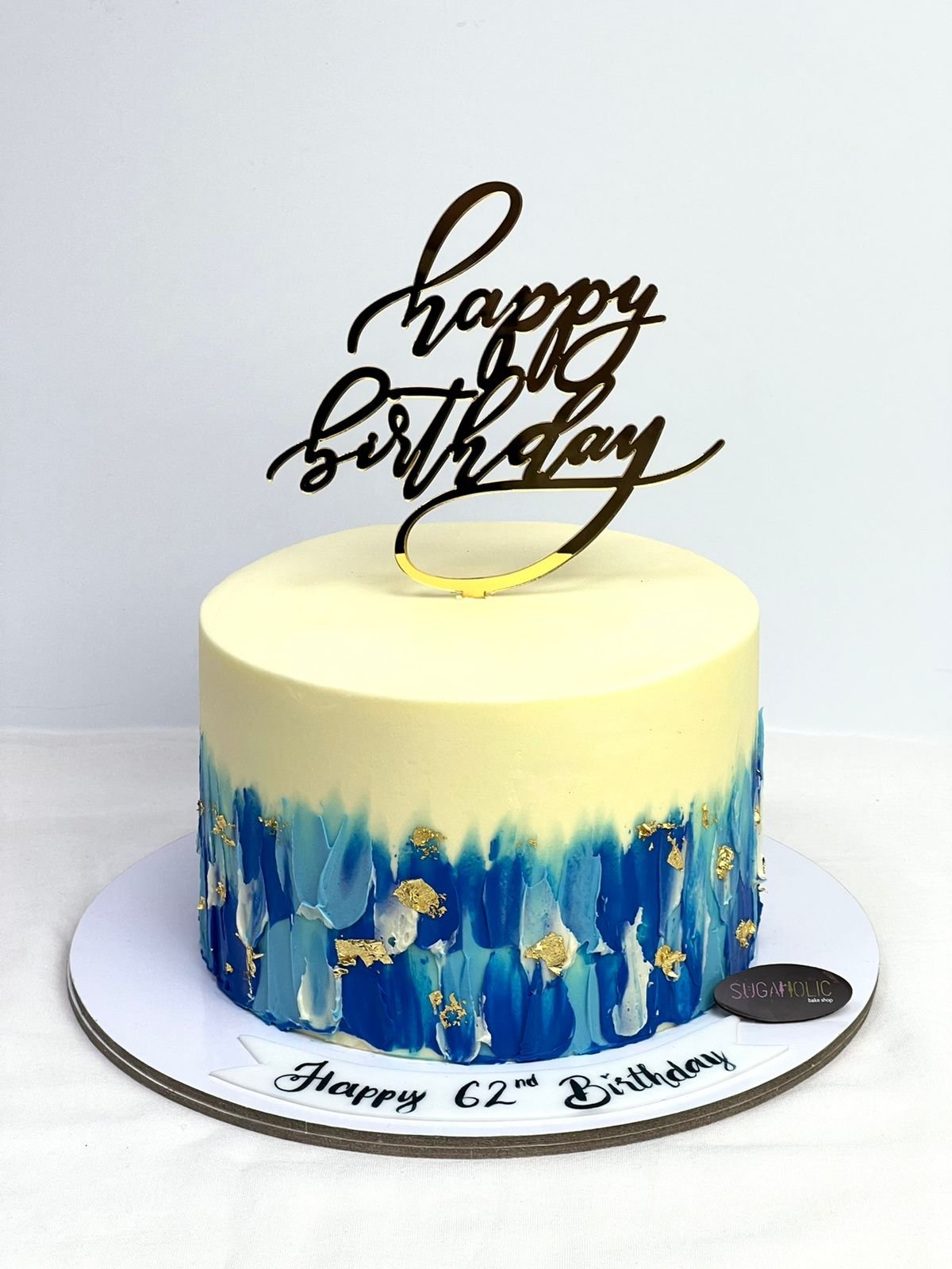 Blue Wave Buttercream topper Cake